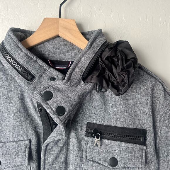 Tommy Hilfiger soft shell Water Wind Resistant lined Military Jacket XL - Picture 6 of 12